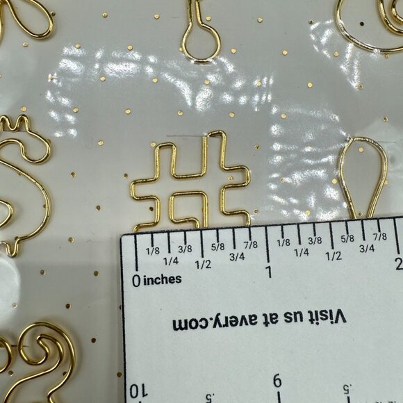 Kate Spade Expletive Paper Clips in Gold NWT - Picture 11 of 12